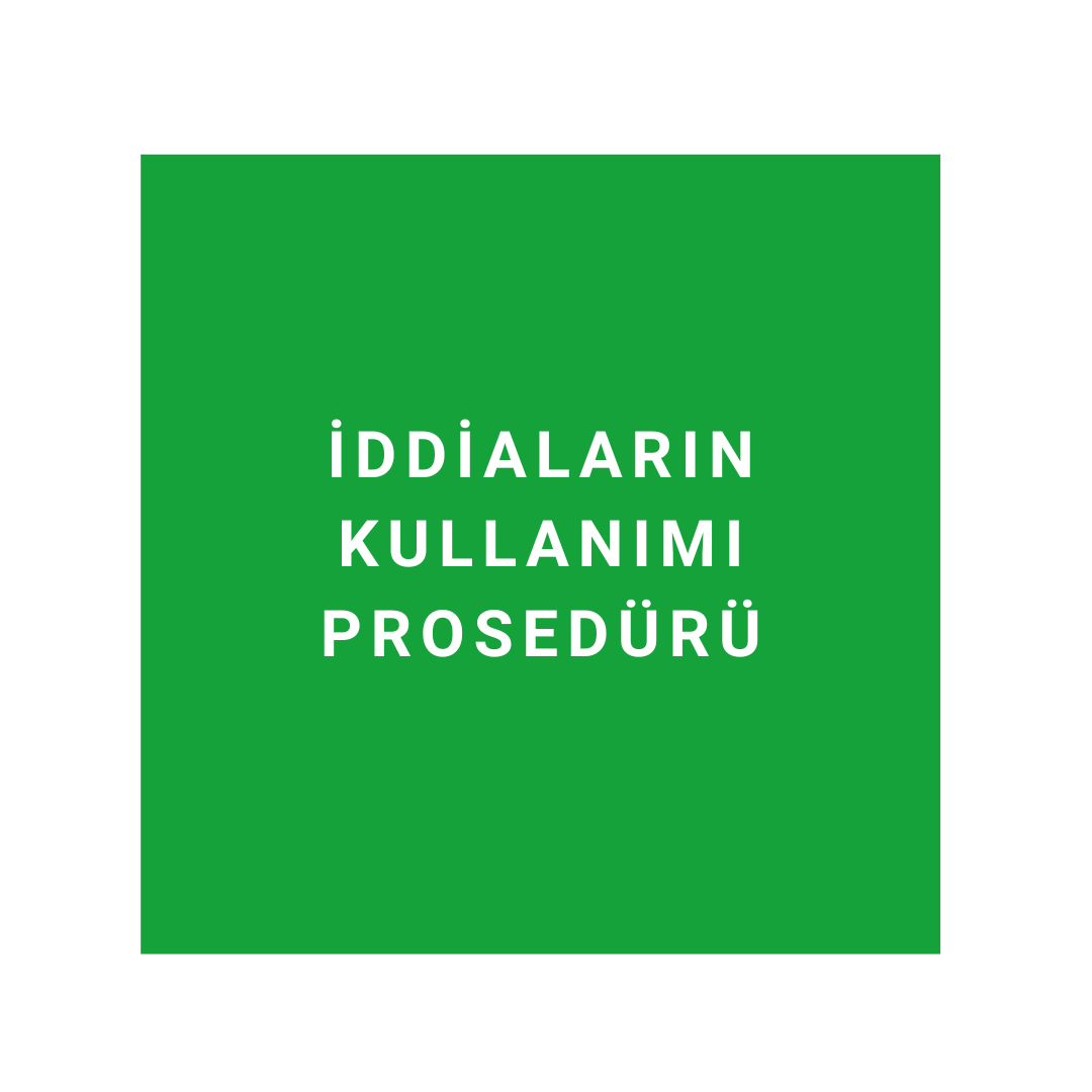 İddiaların Kullanımı Prosedürü